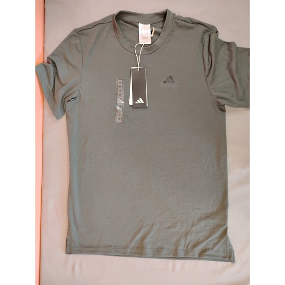Men's Adidas Axis Short Sleeve Crewneck Shirt Gray XS - Picture 1 of 5
